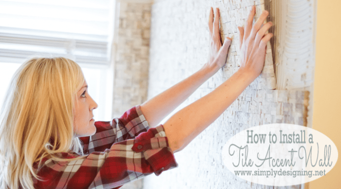 Install a Tile Accent Wall Featured Image Master Bathroom Remodel: Part 9 { How to Install a Tile Accent Wall } 11 DIY Floating Shelves