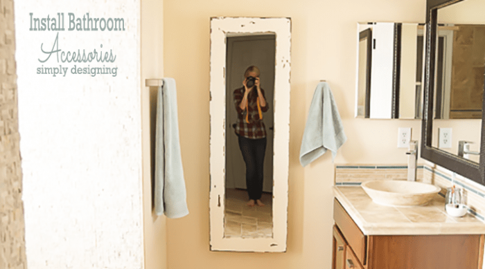 Master Bathroom Remodel Featured Image Master Bathroom Remodel: Part 12 { Install Bathroom Accessories } 8 DIY Floating Shelves