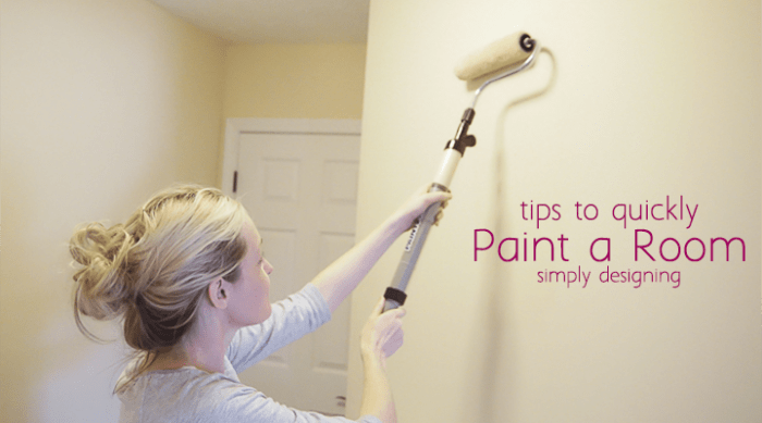 Roll Paint onto Walls Tips to Quickly Paint a Room 29 Industrial Pipe Shelf