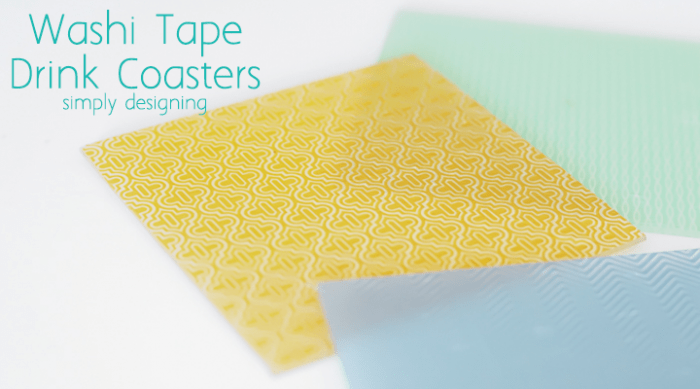 Washi Tape Coasters | DIY Washi Tape Drink Coasters | 3 | washi tape tin can