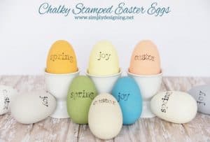 chalky stamped easter eggs 03 Chalky Stamped Easter Egg Decor 1 Easter Egg Decor