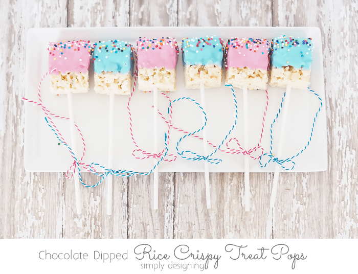 Chocolate Dipped Rice Crispy Treat Pop