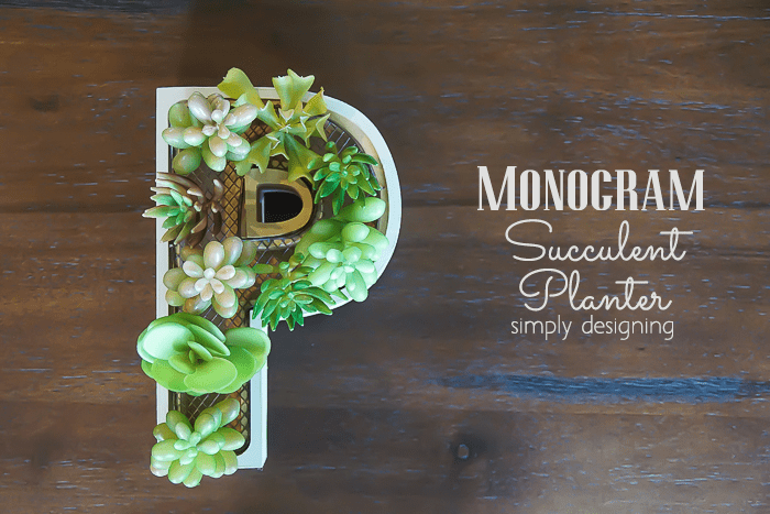 Monogram Succulent Planter