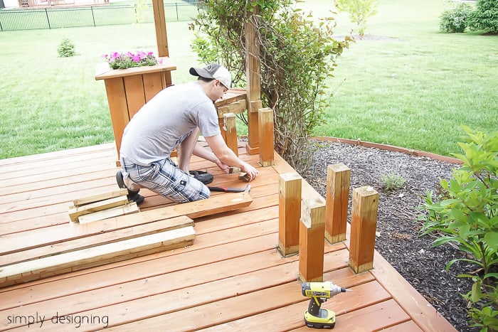 Build a porch swing easily with these free DIY plans. Get a list of cuts, supplies, and measurements for the perfect swing and you can start building your own swing this weekend.