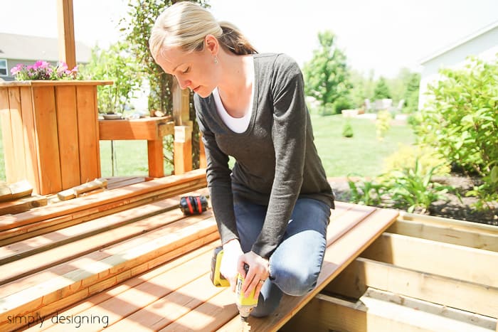 Build a porch swing easily with these free DIY plans. Get a list of cuts, supplies, and measurements for the perfect swing and you can start building your own swing this weekend.