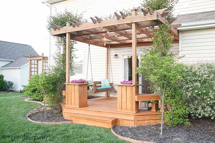 Build a porch swing easily with these free DIY plans. Get a list of cuts, supplies, and measurements for the perfect swing and you can start building your own swing this weekend.