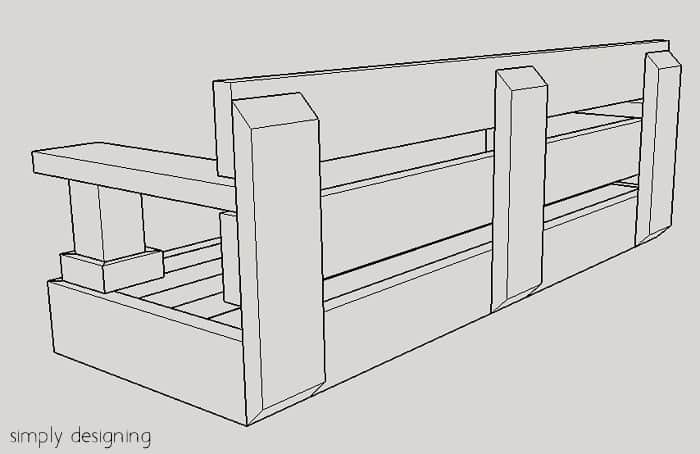 Porch Swing Plans and measurements to build a porch swing