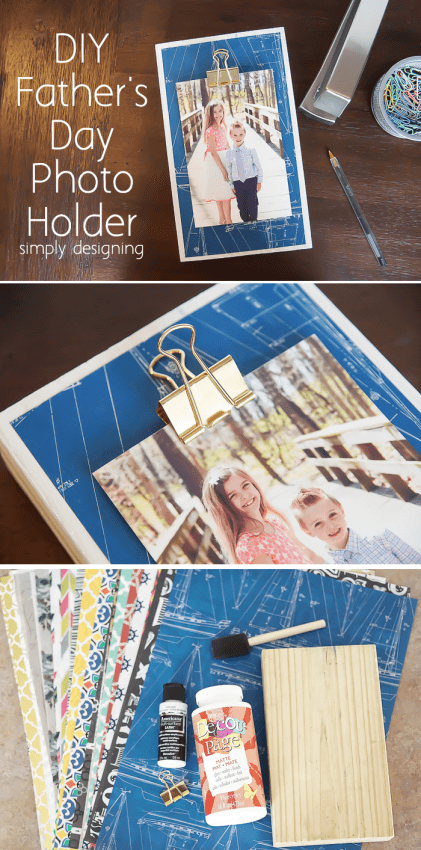 DIY Fathers Day Photo Holder