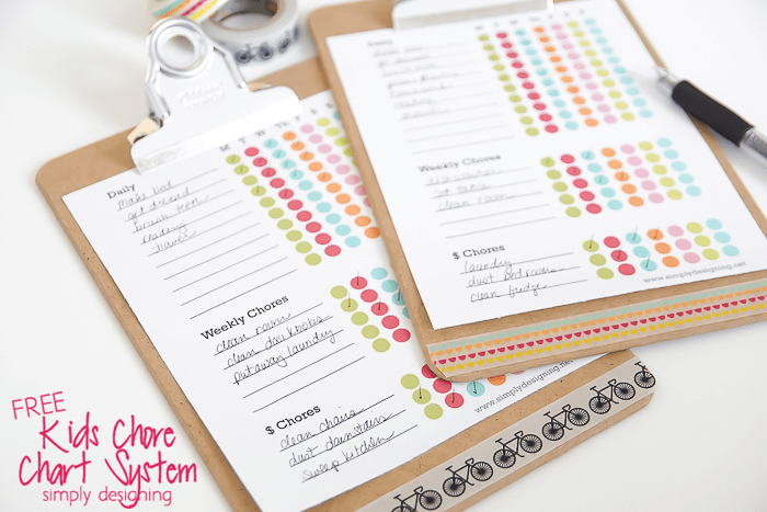 Kids Chore Chart Free Printable