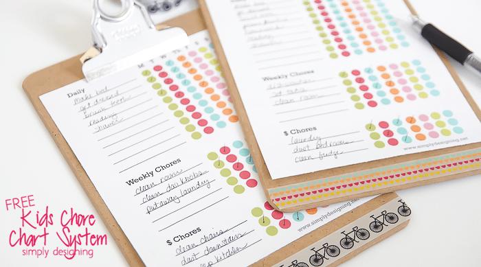 Kids Chore Chart Free Printables Features Image | Chores for kids | Free Chore Chart Printable | 17 | summer dinner party idea