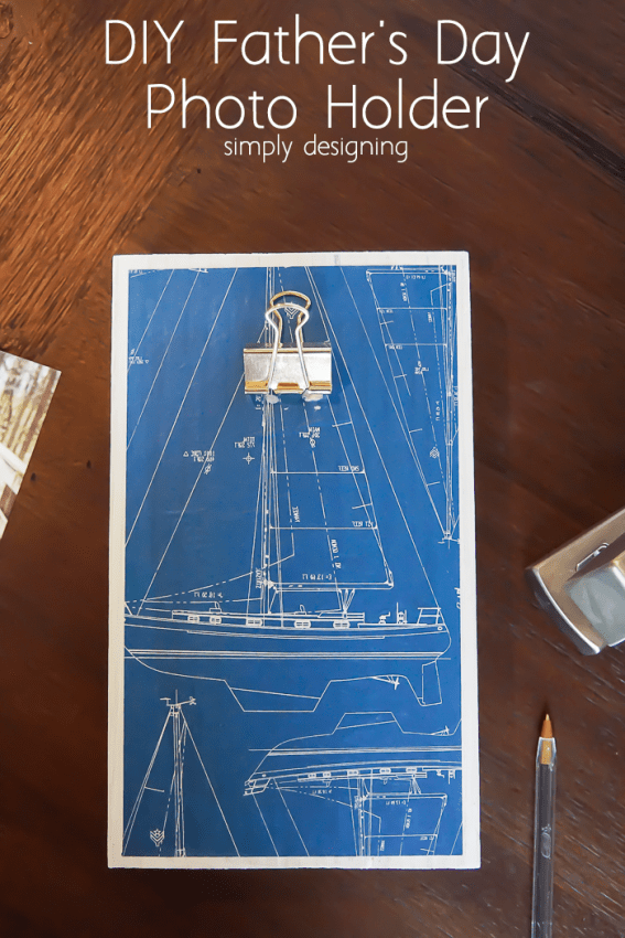 Nautical Themed DIY Fathers Day Photo Holder