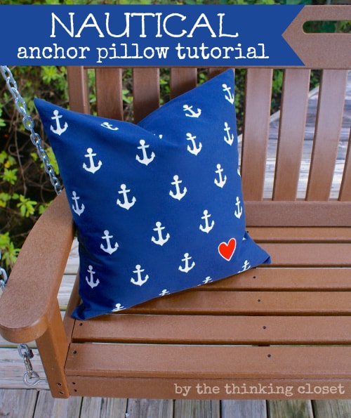 Nautical Anchor Pillow