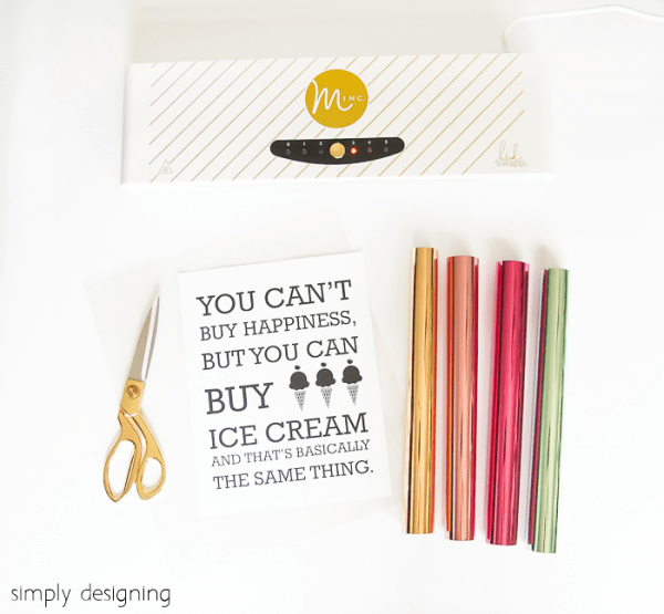 Foil Ice Cream Printable