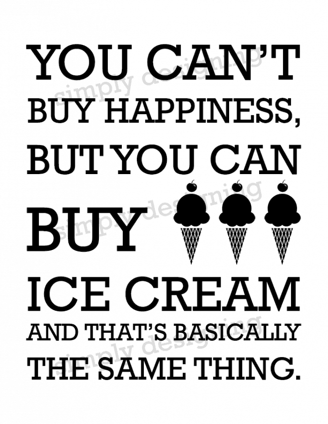 Foil Ice Cream Printable