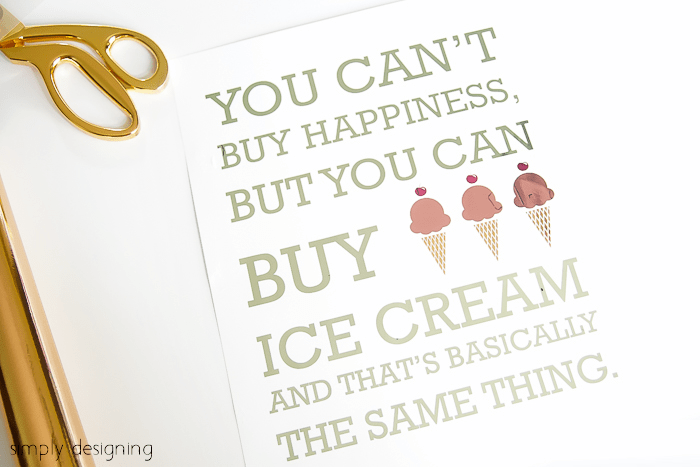 ice cream printable