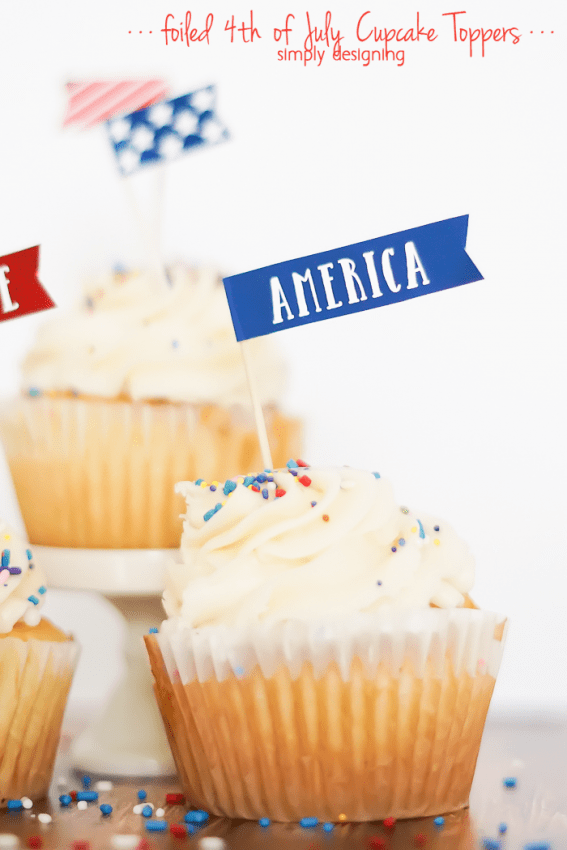 4th of July Cupcake Toppers - free printable