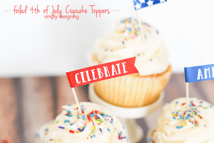 4th of July Cupcake Toppers