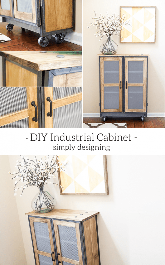 DIY Industrial Cabinet - this is such an amazing DIY - the detail is stunning and the piece is so beautiful - you won't believe it is an IKEA Hack