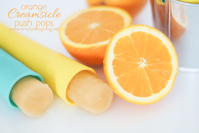 Orange Creamsicle Popsicle Push Pops