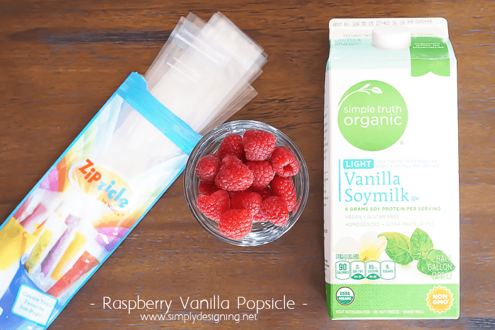 Raspberry Vanilla Popsicles Ingredients