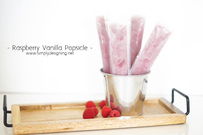 Raspberry Vanilla Popsicles - love that there is no added sugar - these have such a fresh taste to them - YUM