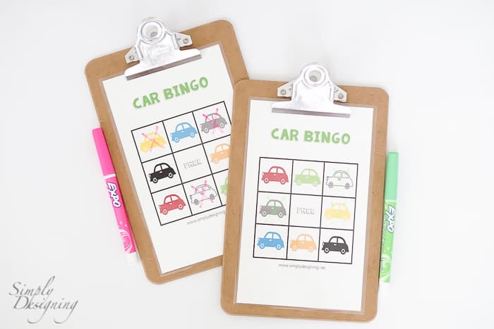 Car Bingo - Road Trip Games and Kids Travel Kit