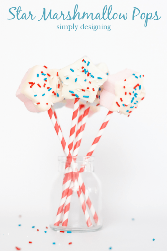 Star Marshmallow Pops - perfect for the 4th of July or any patriotic celebration and so simple to make