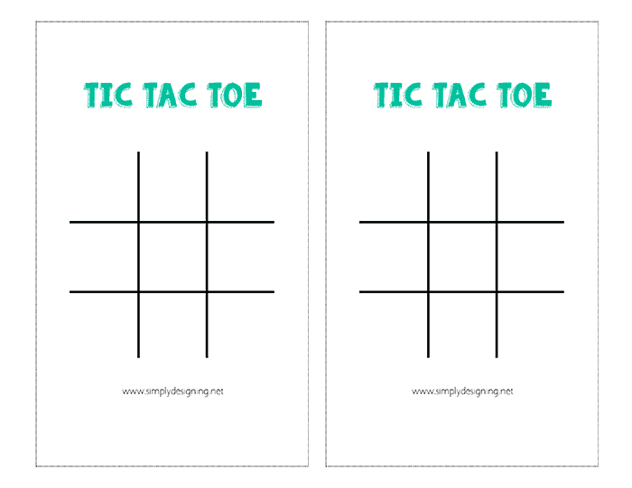 Tic-Tac-Toe Printable Travel Game Printable - FamilyEducation