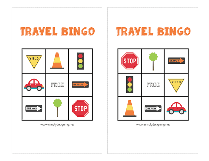 Travel Bingo Printable