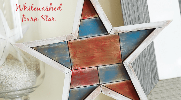 Whitewashed Barn Star Featured Image | Whitewashed Barn Star | 39 | How to make Farmhouse Christmas Ornaments