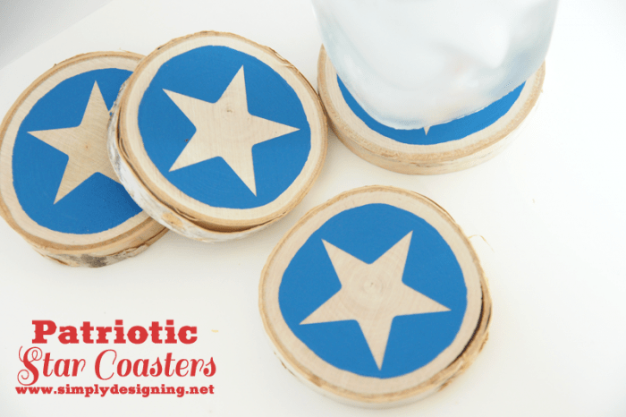 star coasters 4th of July Wood Coasters 34 craft room