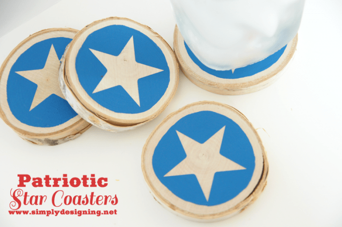 star coasters | 4th of July Wood Coasters | 4 | 4th of July