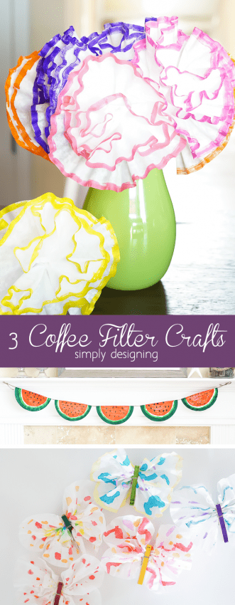 3 Coffee Filter Crafts perfect for little ones