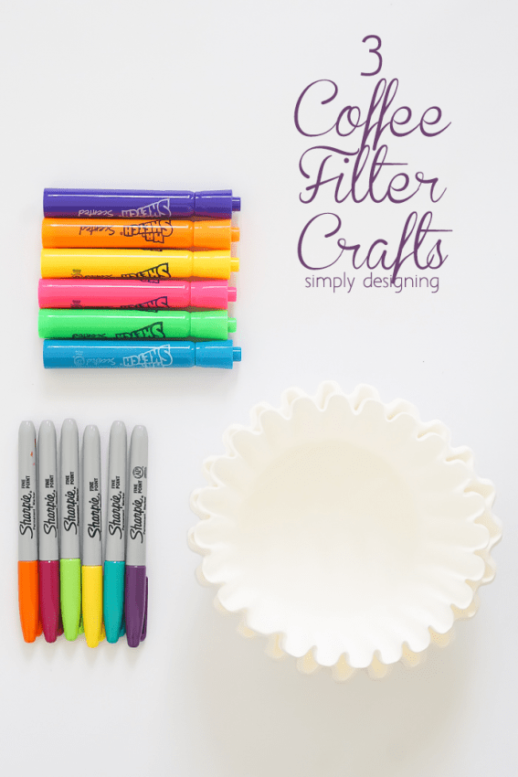 3 Coffee Filter Crafts - these are so fun and simple and perfect to keep boredom at bay
