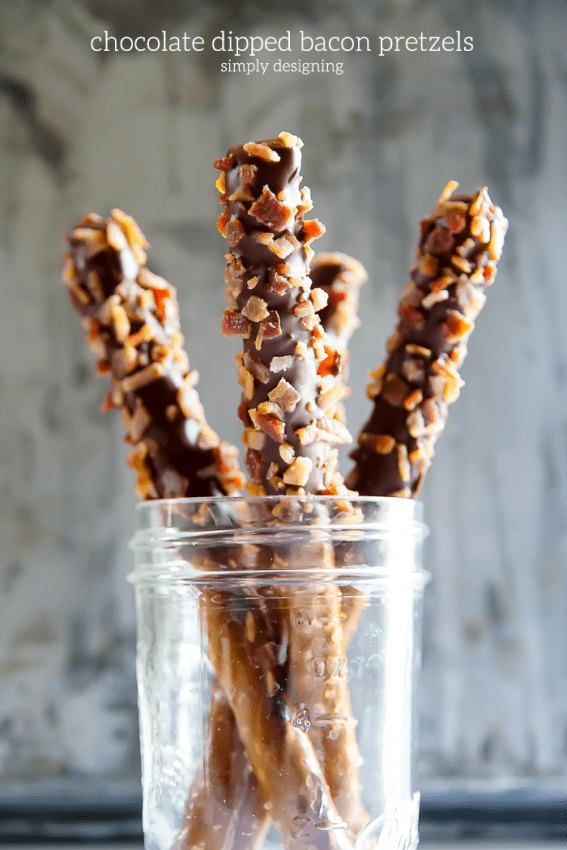 Chocolate Dipped Bacon Pretzels Recipe - these are so incredibly delicious - you will crave these