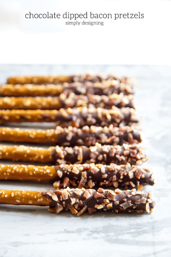 Chocolate Dipped Bacon Pretzels Recipe - this is a perfectly savory treat