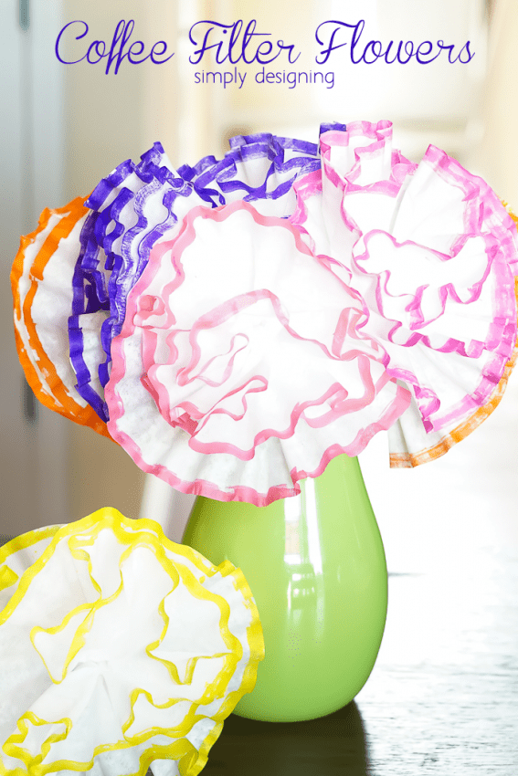 Coffee Filter Flowers kids craft