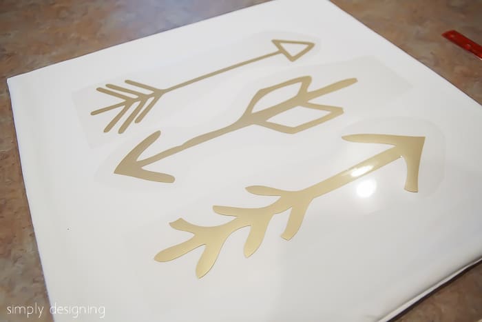 DIY Gold Arrow Pillows