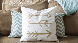 DIY Gold Arrow Pillows featured image DIY Gold Arrow Pillows 4 DIY Chip Clips