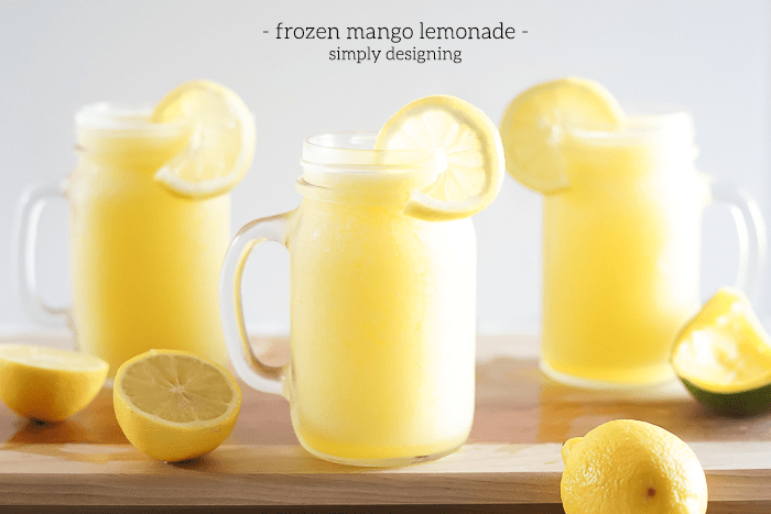 Homemade Frozen Mango Lemonade Recipe - this is the best summer drink and it is so easy to make with only a few ingredients