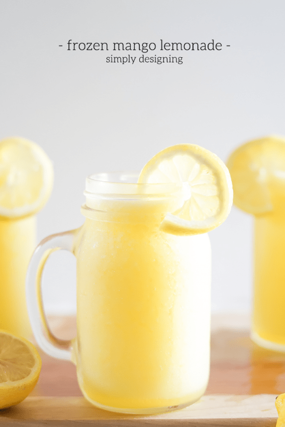Homemade Frozen Mango Lemonade Recipe - this is the best summer drink and it is so easy to make with only a few ingredients