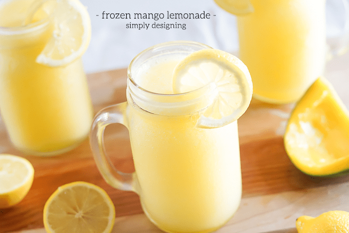 Homemade Frozen Mango Lemonade Recipe - this is the best summer drink and it is so easy to make with only a few ingredients