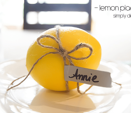 Lemon Place Holder with Twine and Washi Tape