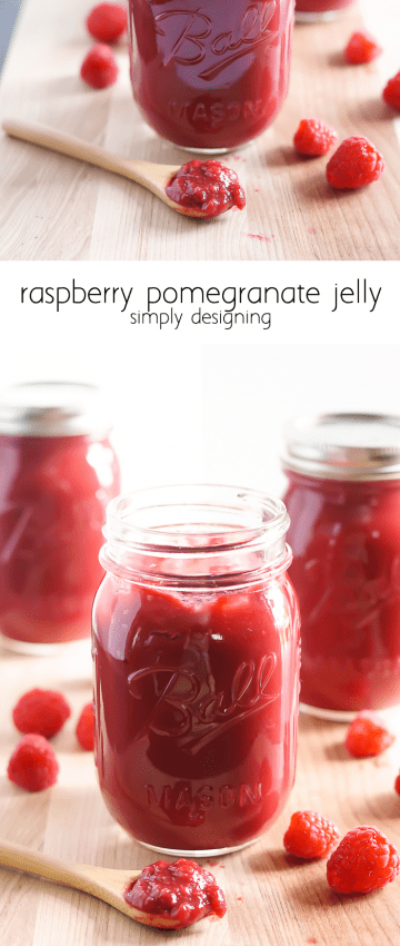 Raspberry Pomegranate Jelly - this recipe is so easy to make and tastes amazing - pinning for later