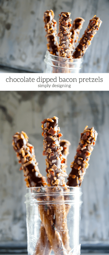 Savory and Sweet - Chocolate Dipped Bacon Pretzels Recipe - these are to-die-for delicious