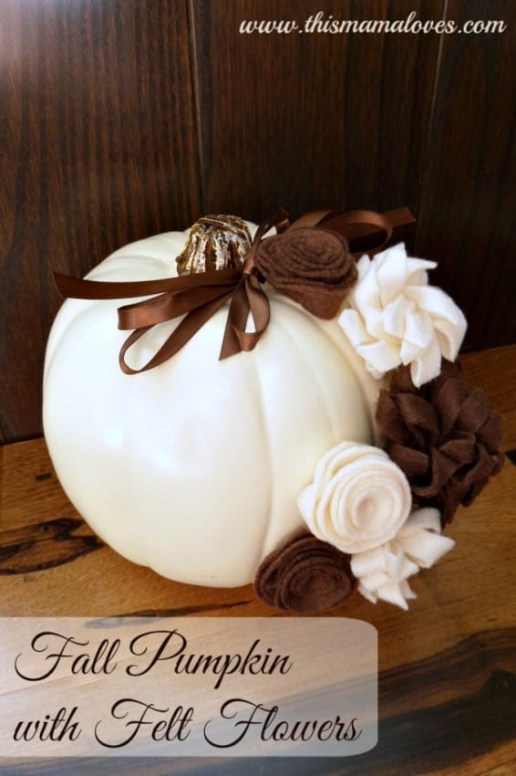 Fall-Pumpkin-with-Felt-Flowers