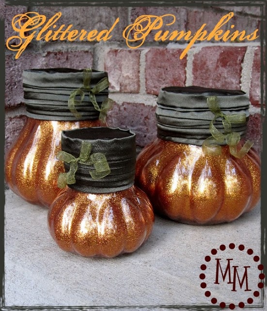 glitter pumpkins