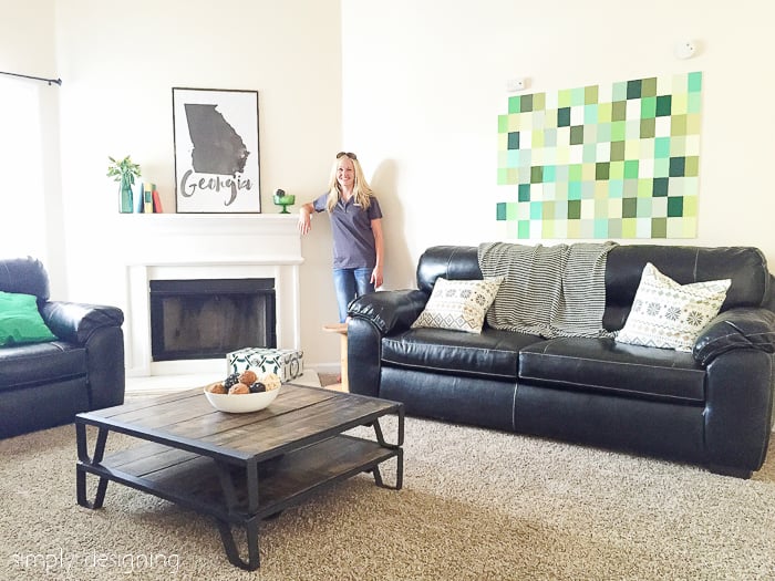 Living Room Reveal GMC Hidden Treasure Adventure Habitat for Humanity Home 3711 | Living Room Reveal | Decorating a Habitat for Humanity Home with GMC | 35 | Standing Desk