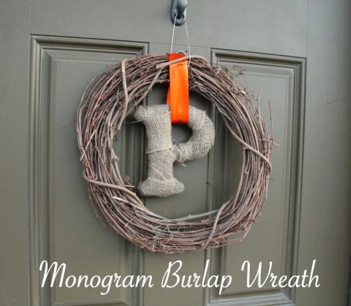 Burlap Monogram Wreath