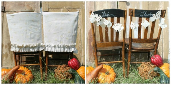 Chairs decorated for Fall